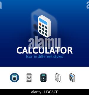 Rechnersymbol in anderen Stil Stock Vektor