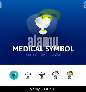 Medizinischen Symbol Symbol in verschiedenen Stil Stock Vektor