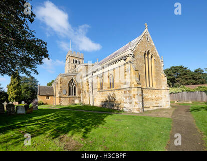 Die angelsächsischen All Saints Church, Earls Barton, Northamptonshire, England, UK. Stockfoto