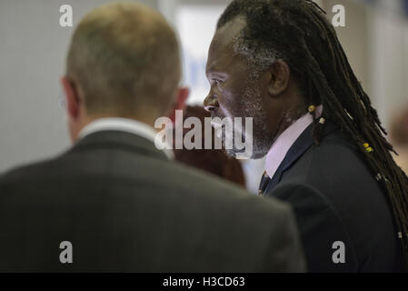 Guest Speaker Levi Roots bei einem machen wir Business Messe in Hastings. England. UK Stockfoto