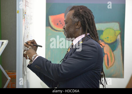 Guest Speaker Levi Roots bei einem machen wir Business Messe in Hastings. England. UK Stockfoto