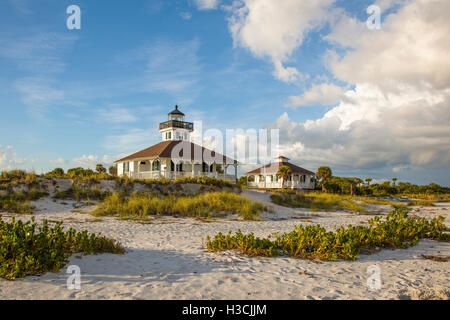 Boca Grande Leuchtturm & Museum auch bekannt als Gasparilla Island Light Station am Golf von Mexiko auf Gasparilla Island Stockfoto