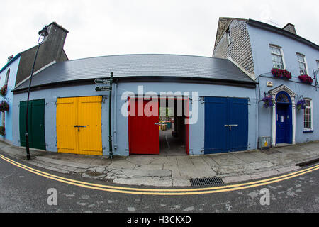 bunte Clonakilty mit ein Fish-Eye-Objektiv west cork, Irland Stockfoto