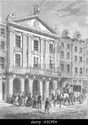 LONDON vor der alten Drury Lane Theater c1880. "Alte & neue London", Cassell & Co Stockfoto