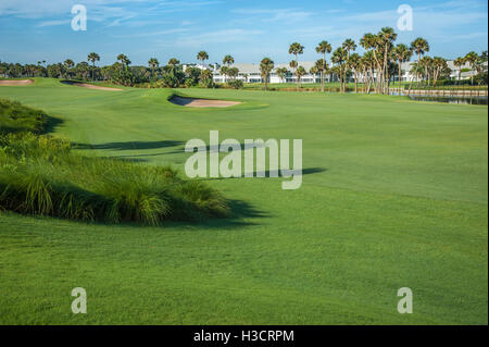 Am frühen Morgen Blick auf Ponte Vedra Inn & Club Resort Ocean Course in Ponte Vedra Beach, Florida. (USA) Stockfoto