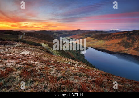 Sonnenaufgang in Wicklow Mountains, Irland Stockfoto