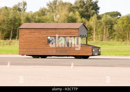 weltweit schnellste Schuppen gebaut von Kevin Nicks mit einem VW Passat VR6 und etwas Holz, das Auto ist komplett Straßenzulassung und TÜV würde Stockfoto