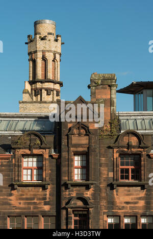 West Fassade Detail, Glasgow Herald-Gebäude, entworfen von Charles Rennie Mackintosh, jetzt The Lighthouse, Glasgow, Schottland, UK, Stockfoto