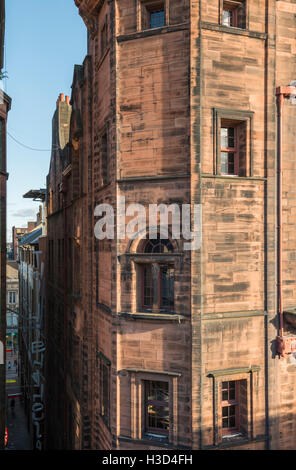 Turm Detail, Glasgow Herald-Gebäude, entworfen von Charles Rennie Mackintosh, jetzt The Lighthouse, Glasgow, Schottland, UK, Stockfoto