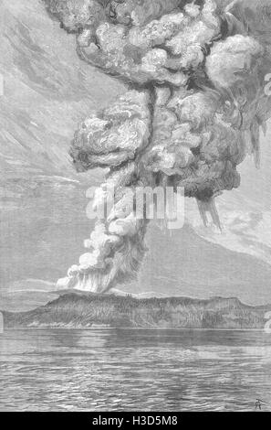 KRAKATOA vulkanische Ausbruch Krakatau, Sunda-Straße. Sumatra Java 1883. Der illustrierte London News Stockfoto