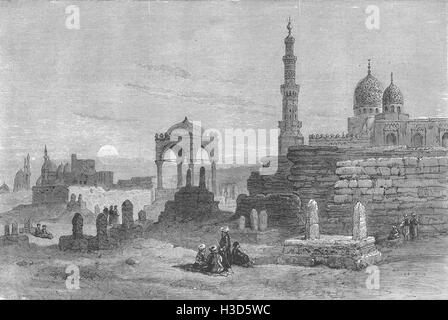 Ägypten die Krise in Ägypten Gräber der Kalifen, Cairo 1881. Der illustrierte London News Stockfoto