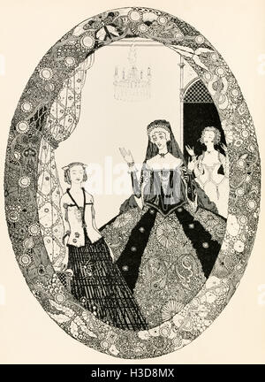 "Was ist das, was ich sehe?" sagte die Mutter.  Illustration aus "The Fairy" von Harry Clarke (1889-1931). Siehe Beschreibung für mehr Informationen. Stockfoto