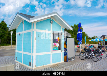 Cafe Kiosk, Rand, Strand, Pärnu, Estland, Baltikum, Europa Stockfoto