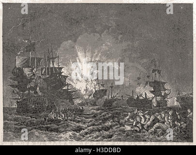 DIE BATTLE OF THE NILE, AUGUST 1798 Stockfoto