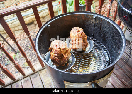 Ganzes Huhn Grill geröstet Stockfoto