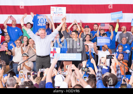 Las Vegas, Nevada, USA. 6. Oktober 2016. Senator Tim Kaine spricht das Publikum bei der Nevada Democratic Rally am 6. Oktober 2016 im UBC International Training Center in Las Vegas, NV. Bildnachweis: Das Foto Zugang/Alamy Live-Nachrichten Stockfoto
