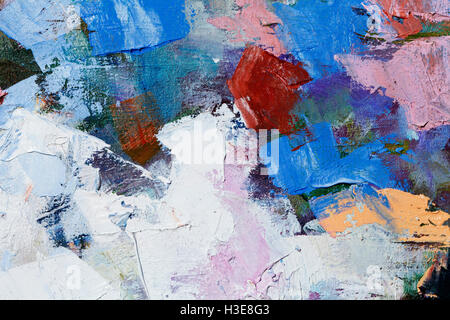 eine bunte Ölfarbe Textur Nahaufnahme, schönen Hintergrund Kunst Stockfoto