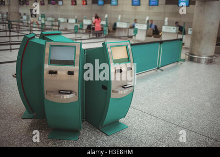 Self-service Check-in Automaten Stockfoto