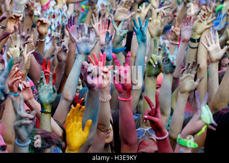 ein buntes fest, das Fest der Farben Holi Stockfoto