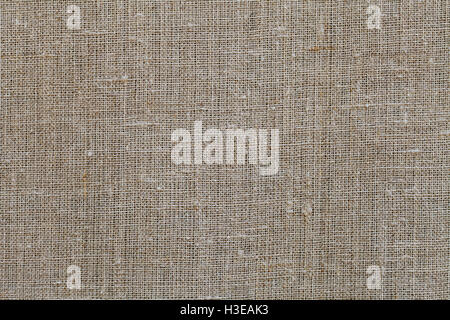 ein Stoff Textur Closeup Beige braun Sackleinen Stockfoto
