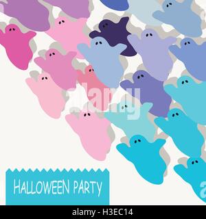 Halloween-bunte Geist-Hintergrund Stock Vektor