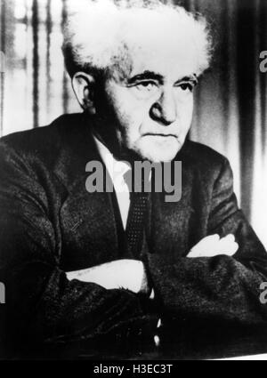 DAVID BEN-GURION (1886-1973) erste Premierminister Israels hier über 1948 Stockfoto