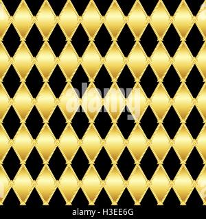 Gold glitzernden nahtlose Muster aus Dreiecken Stock Vektor