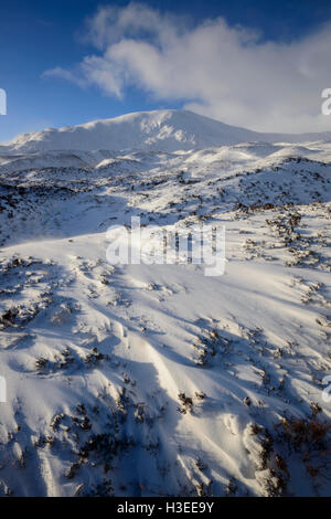 Weiße Coomb (ein Corbett) im Winterschnee, Grey Mare Tail Nature Reserve, in der Nähe von Moffat, Dumfries & Galloway, Schottland. Stockfoto