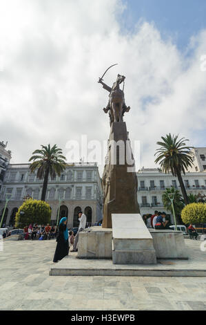 Algerische Sharif religiöse und militärische Führer, der Kampf gegen fr führte war Denkmal Emir Abdelkader oder Abdelkader El Djezairi Stockfoto