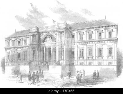 Frankreich das neue Palais De Justice in Nantes 1852. Illustrierte London News Stockfoto