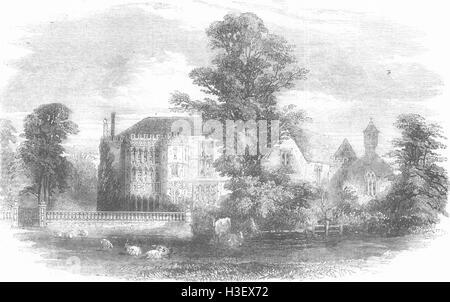 SOMERSET Brympton d'Evercy, in der Nähe von Yeovil, Somerset 1856. Illustrierte London News Stockfoto