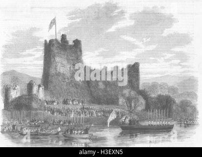 Irland Queen Victoria bei Ross Castle in Killarney Seen 1861. Illustrierte London News Stockfoto