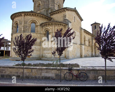 Kirche San Martin in der Stadt Fromista entlang dem Camino de Santiago, route Frances Stockfoto