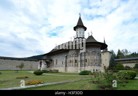 Die schöne Kirche zu gemalt Klosters Sucevita in nördlichen Moldawien, Rumänien. Stockfoto