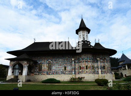 Die schöne Kirche zu gemalt Klosters Sucevita in nördlichen Moldawien, Rumänien. Stockfoto