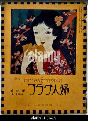 Die Zeitschrift Fujin Gurafu ersten veröffentlicht in kann 1924 Japan durch Takehisa Yumeij 1884-1934 (Farbe Holzschnitt auf Papier, Lithographie, offset - Layout und Cover beruhte auf einer französischen Zeitschrift) Stockfoto