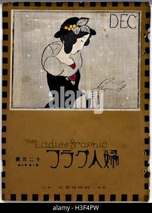 Die Zeitschrift Fujin Gurafu ersten veröffentlicht in kann 1924 Japan durch Takehisa Yumeij 1884-1934 (Farbe Holzschnitt auf Papier, Lithographie, offset - Layout und Cover beruhte auf einer französischen Zeitschrift) Stockfoto