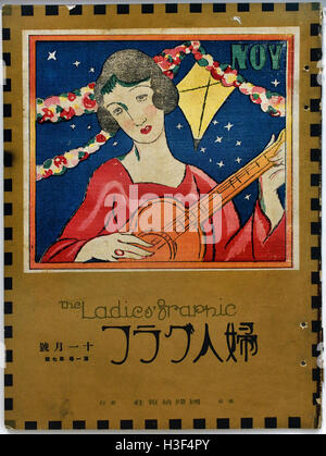 Die Zeitschrift Fujin Gurafu ersten veröffentlicht in kann 1924 Japan durch Takehisa Yumeij 1884-1934 (Farbe Holzschnitt auf Papier, Lithographie, offset - Layout und Cover beruhte auf einer französischen Zeitschrift) Stockfoto