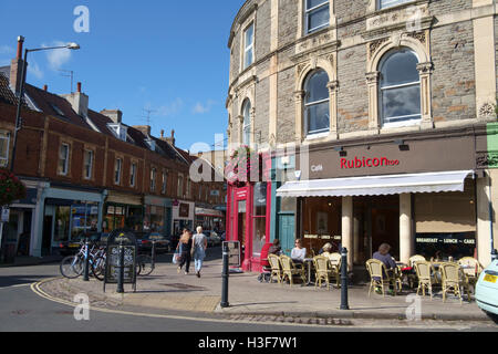 Ansichten rund um die Stadt Bristol England UK Cotham Hügel Rubicontoo Cafe Stockfoto