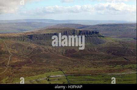 Luftaufnahme von einem Hang Böschung in den Yorkshire Dales, UK Stockfoto