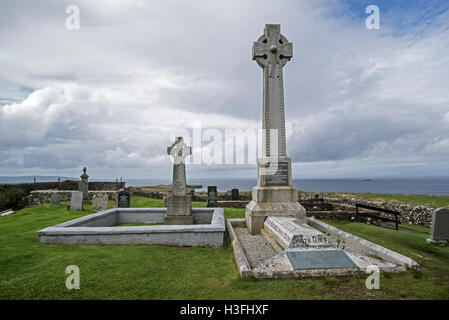 Flora MacDonald Denkmal an der Kilmuir Friedhof, Isle Of Skye, Schottisches Hochland, Schottland Stockfoto