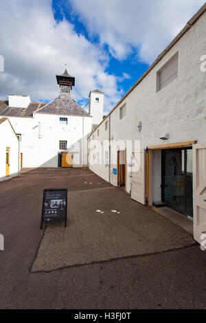 Dallas Dhu Whisky Distillery und Museum Shop Eingang, Schottland, UK Stockfoto