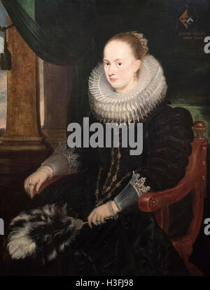 Cornelis de Vos (1584-1651), Porträt von Antonia Canis, 1624. Stockfoto