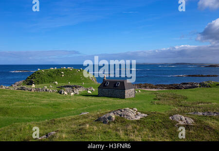 Alten Shepards Haus, Green Bay, Tiree, Inneren Hebriden, Argyll und Bute, Scotland Stockfoto