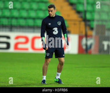 Republik Irland Seamus Coleman während einer Trainingseinheit im Stadion Zimbru Chisinau. Stockfoto