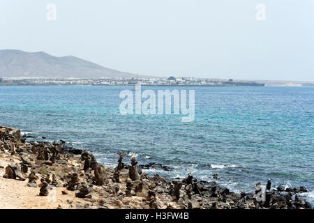 Ajache Grande - hacha Grande Playa Blanca Lanzarote Stockfoto