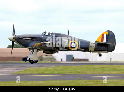 Hawker Sea Hurricane Mk.1b (Z7015) kommt Fairford 7. Juli 2016 Arp Stockfoto