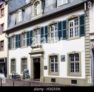 Die Karl-Marx-Haus, wo Karl Marx geboren wurde und aufwuchs, Altstadt, Trier, Rheinland-Pfalz, Deutschland Stockfoto