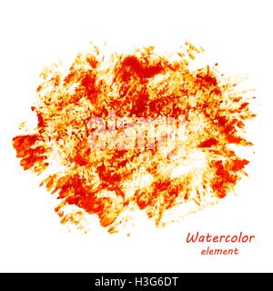 Abstrakte Aquarell Kunst Hand malen isolierten auf weißen Hintergrund. Stock Vektor