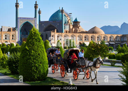 Iran, Isfahan, Imam-Platz, Jameh Moschee oder Freitag Moschee, Weltkulturerbe der UNESCO Stockfoto